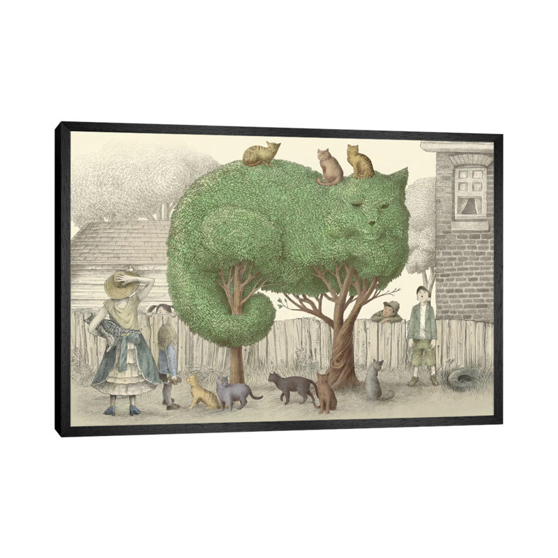 The Cat Tree by Eric Fan - Floater Frame Print on Canvas, 66.04 cm H x 45.72 cm W, Black Framed