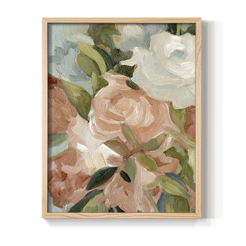 Bouquet Scatter III, reproduction encadrée - bois massif