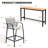 2-Person Patio Outdoor Dining Set (3-Piece Set, Rectangular Table)-659478421-659478423