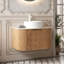 24" Wall Mounted Single Sink Bathroom Vanity with Engineered Marble Top-1816400524