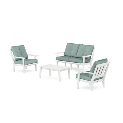 Oxford 4 Piece Sofa Seating Group with Cushions