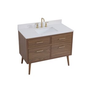 Mercury Row® Burleigh 42'' Free Standing Single Bathroom Vanity with ...
