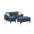 Modern Sofa Polyfiber Reversible Sectional Sofa With Ottoamn