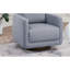 Fauteuil pivotant rembourré en tissu Grey Boucle-729514482