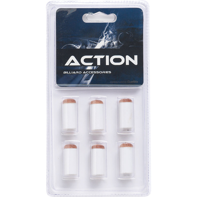 Action TR6SOR 13mm Slip-On Cue Tips- Pack of 6