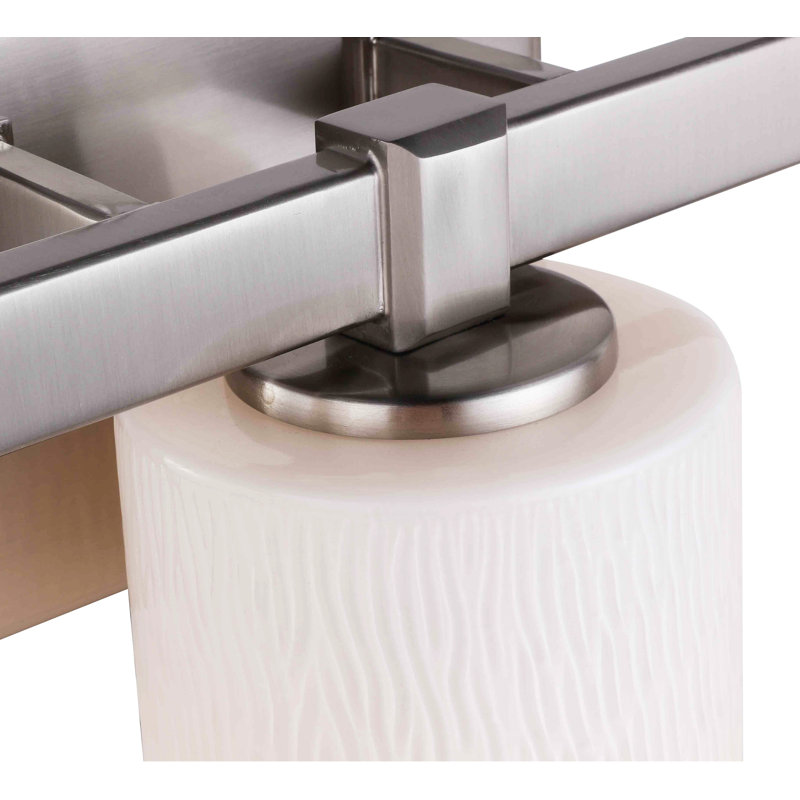 Éclairage pour salle de meuble-lavabo 3 lumières pour salle de bain Thiessen, Nickel satiné