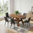 43.3''-59'' Extendable Round Dining Table For 4-6, Mid Century Modern Wooden Round Table With Removable Leaves Space Saving, For Kitchen Living Room-123349324-123349322