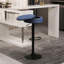 Ensemble de 2 tabourets de bar ronds avec rangement, tabouret pivotant à hauteur réglable en lin avec structure en métal-14788004