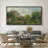Rustic Countryside " Garden View Blooming Flowers Vintage Inspired Stripes Antique Retro Extra Large Wall Decor "-96074504-111664914