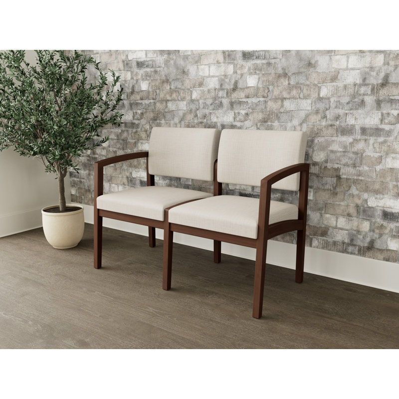 Lenox 2-seater tandem chair, Noyer Riftwood, Plot Line neutre