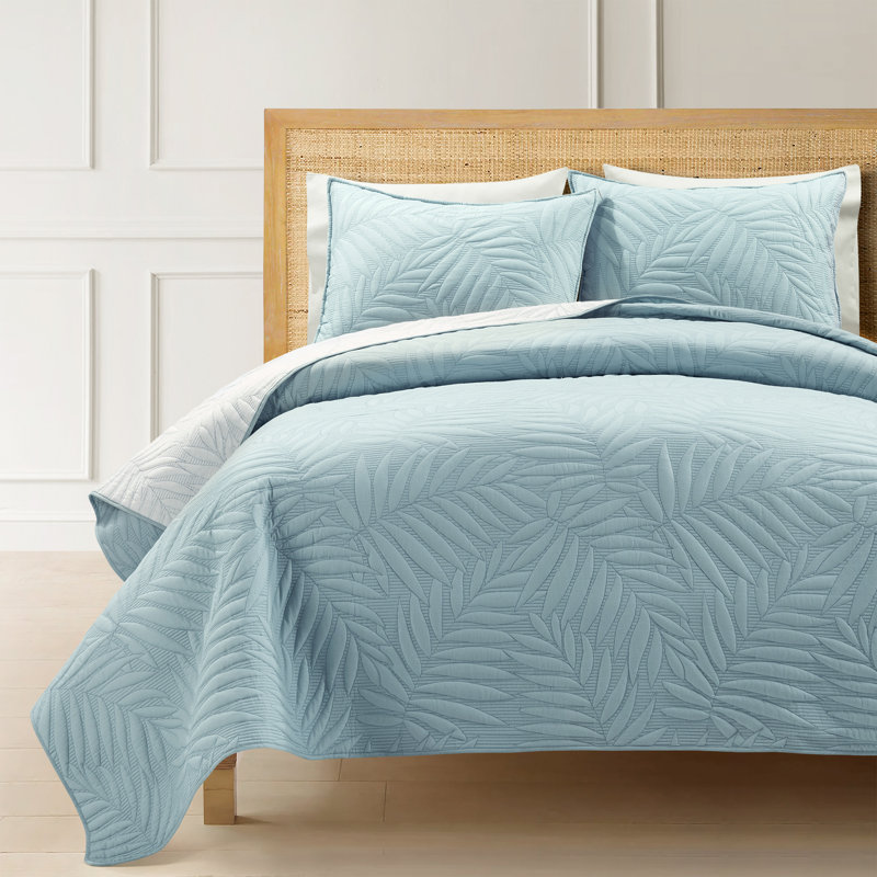 Bedding, King Quilt + 2 King Shams, Blue