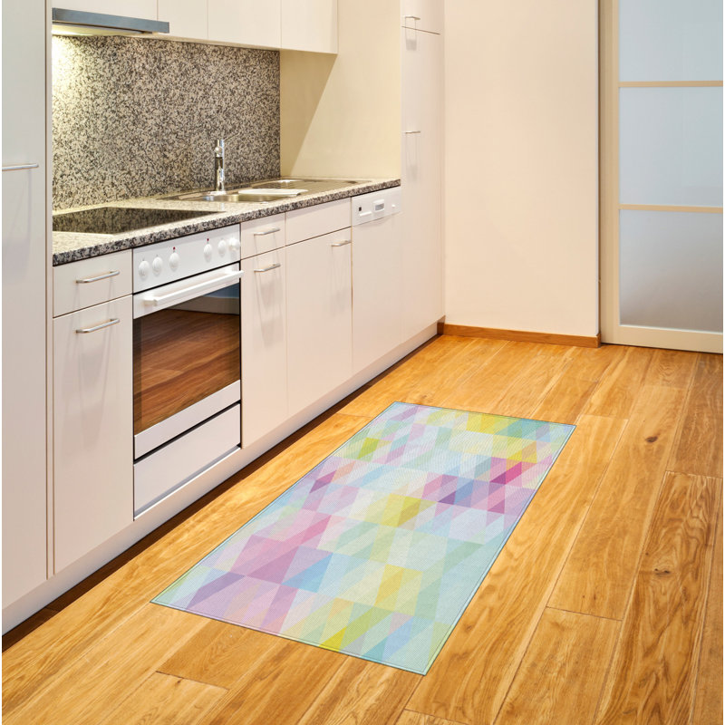 Abstract High Density Long Fiber Poly Threads Decorative Area Rug Carpet, Rectangle 2'7" x 5'