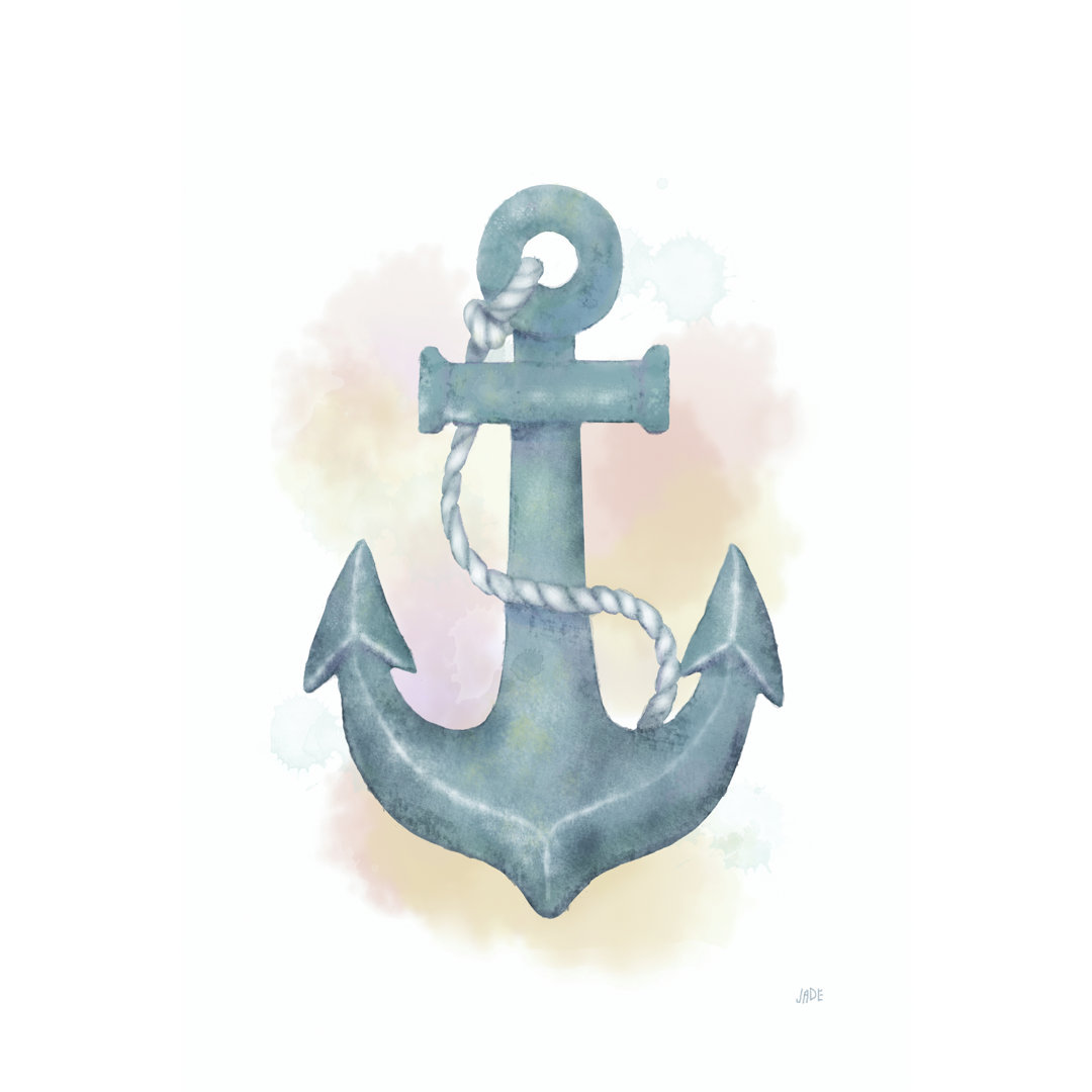 Leinwandbild Watercolour Anchor von Jade Reynolds