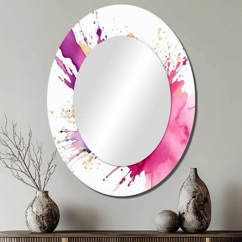 Koffler - Miroir abstrait en métal, 40 po x 30 po
