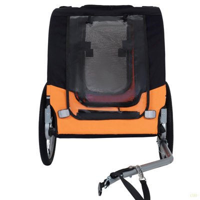 Large Folding Bike Trailer For Dogs – 66LB Capacity All-Terrain Pet Carrier, Durable Steel Frame For Cycling, Jogging, Camping & Outdoor Adventures