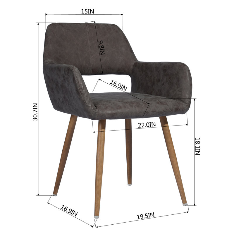 Chaise de travail Latour, Brun clair