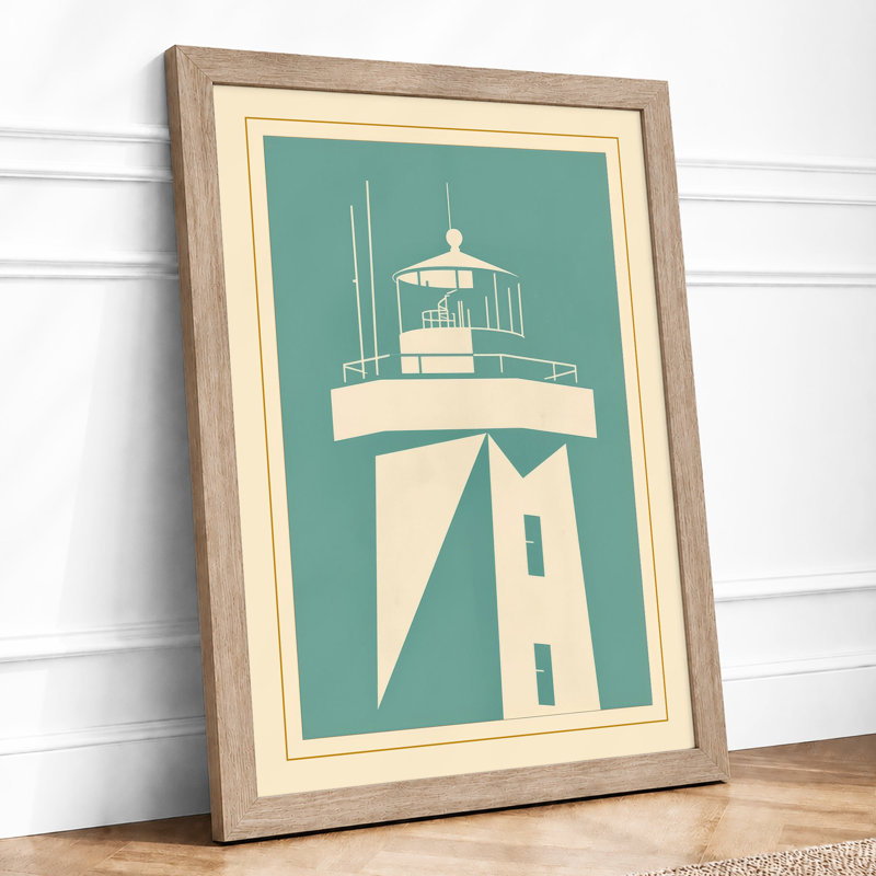 Lighthouse Beacon Art Deco - Print, A1 - 84.1 x 59.4 cm, Oak