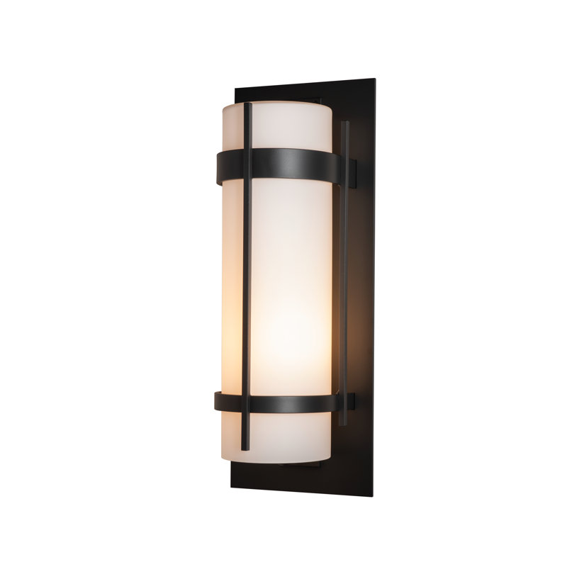 Banded Outdoor Flush Mount, Coastal Black, 12" H x 5" W x 3.8" D