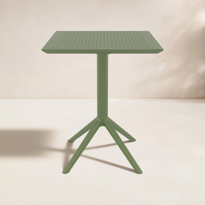 Table de salle à manger Farrah, Vert olive, L 23,6 po x L 23,6 po x H 29,5 po, Oui