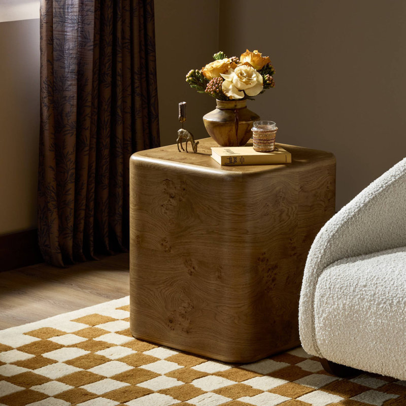Talessi End Table-Wheat Medium Burl Oak
