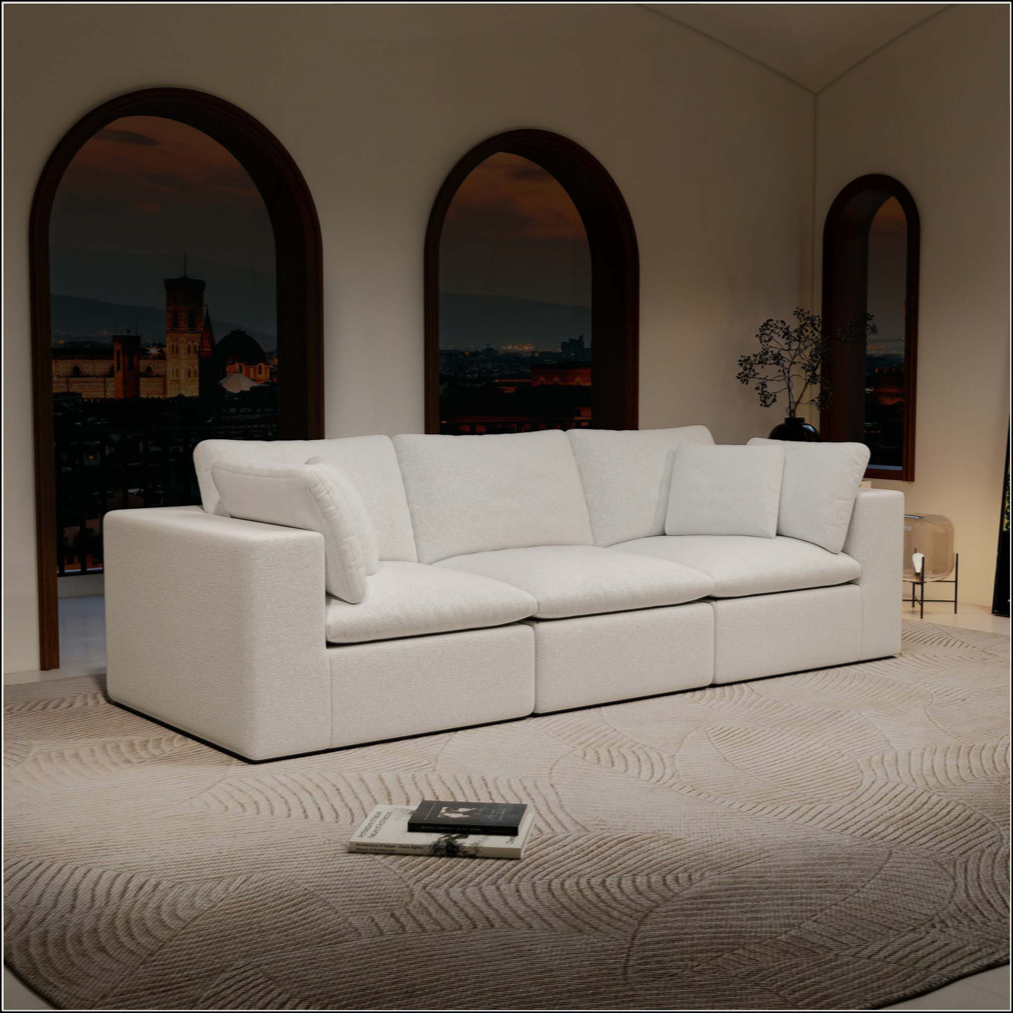 Wrought Studio Modular Sectional Sofa Seat,Upholstered Compressed Couch ...