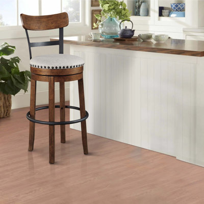Gayna Zane Swivel Counter Stool Chair | Nailhead Trim | Curved Back