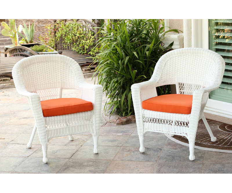 Outdoor Lounge Chair, Orange, White
