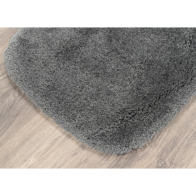 Ensemble de tapis de bain en nylon 2 pièces avec envers antidérapant Billy-Dean, Gris foncé