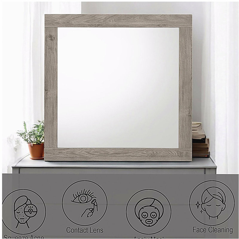Mari light gray glossy mirror