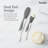 Tovolo scoop and spread set of 2 silicone spreader tools, White