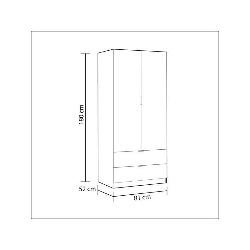 Bawi Solid Wood Wardrobe