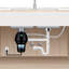 1.25 HP Continuous Feed Garbage Disposal with Black Flange and Stopper Kit