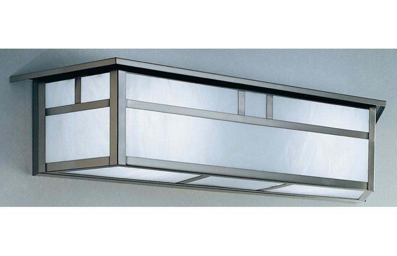 Telly Flush Mounted Sconce, 5.88" H x 26.88" W x 7" D / No, Raw Copper, Tan