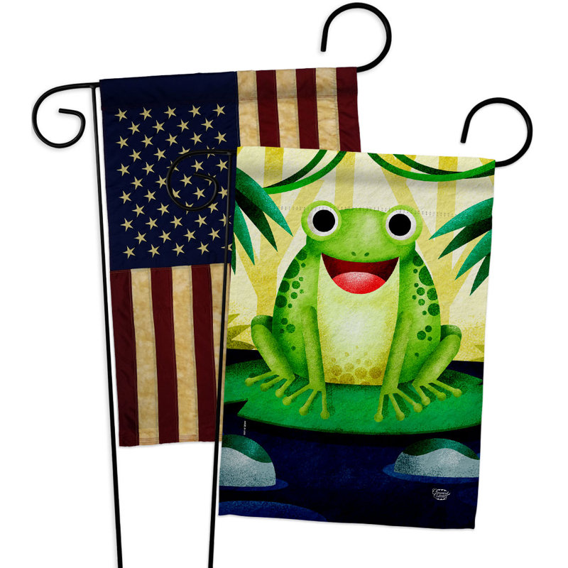 Drapeau de jardin en polyester 2 côtés 18,5 x 13 po