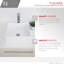 Lavabo vasque carré blanc STY retro 15 po