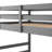 Gray Twin Over Bunk Bed With , Solid Pine Legs, Full - Length Guardrail For Security, Space Saving Small Bedrooms, Slat Kit Included Frame Stability, , Functional In Limited Spaces, Fits Mattresses