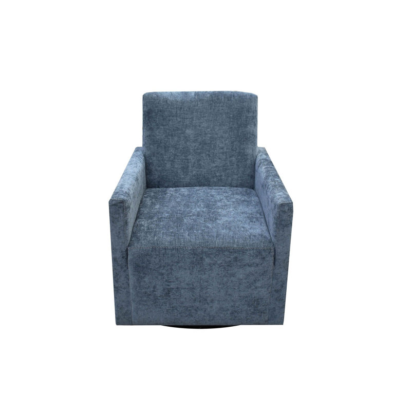 Fauteuil club Almena, Polyester chenille turquoise