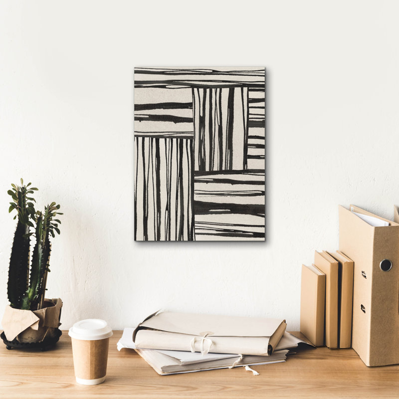 «Sentiment Stripes 3» par Chris Paschke, art mural sur toile, H 16 po x l 12 po x P 0,75 po