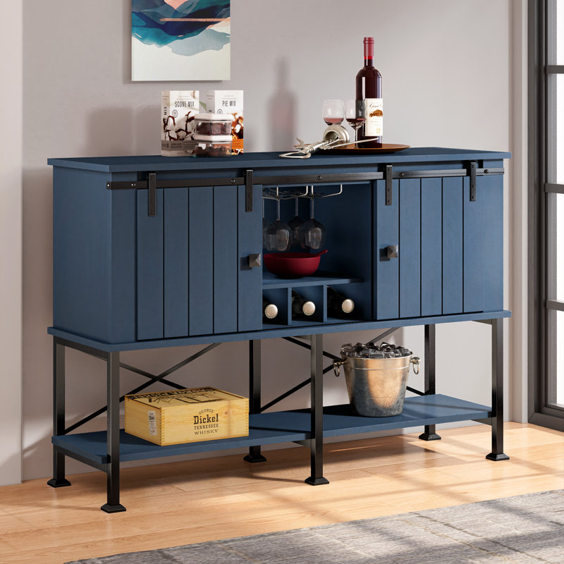 Ilverny 52'' Wine Bar, Navy