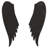 Reclaimed Wood Small Angel Wings Wall Décor with Distressed Finish
