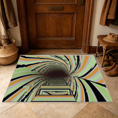 Tapis psychédéliques Tunnel Art pour le salon, doux et confortable, adapté à toutes les saisons, facile à entretenir, tapis de sol intérieur lavable à la machine, sous la table de ferme convenant à la chambre à coucher, à la salle à manger, au bureau, au patio, au balcon, à la maison