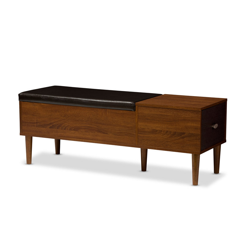 Gaige Faux Leather Upholstered Storage Bench