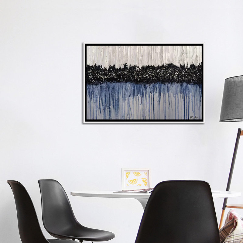 «Melting Ice» par Nikki Chauhan - reproduction d'art, H 26 po x l 40 po x P 1,5 po, Toile blanche encadrée
