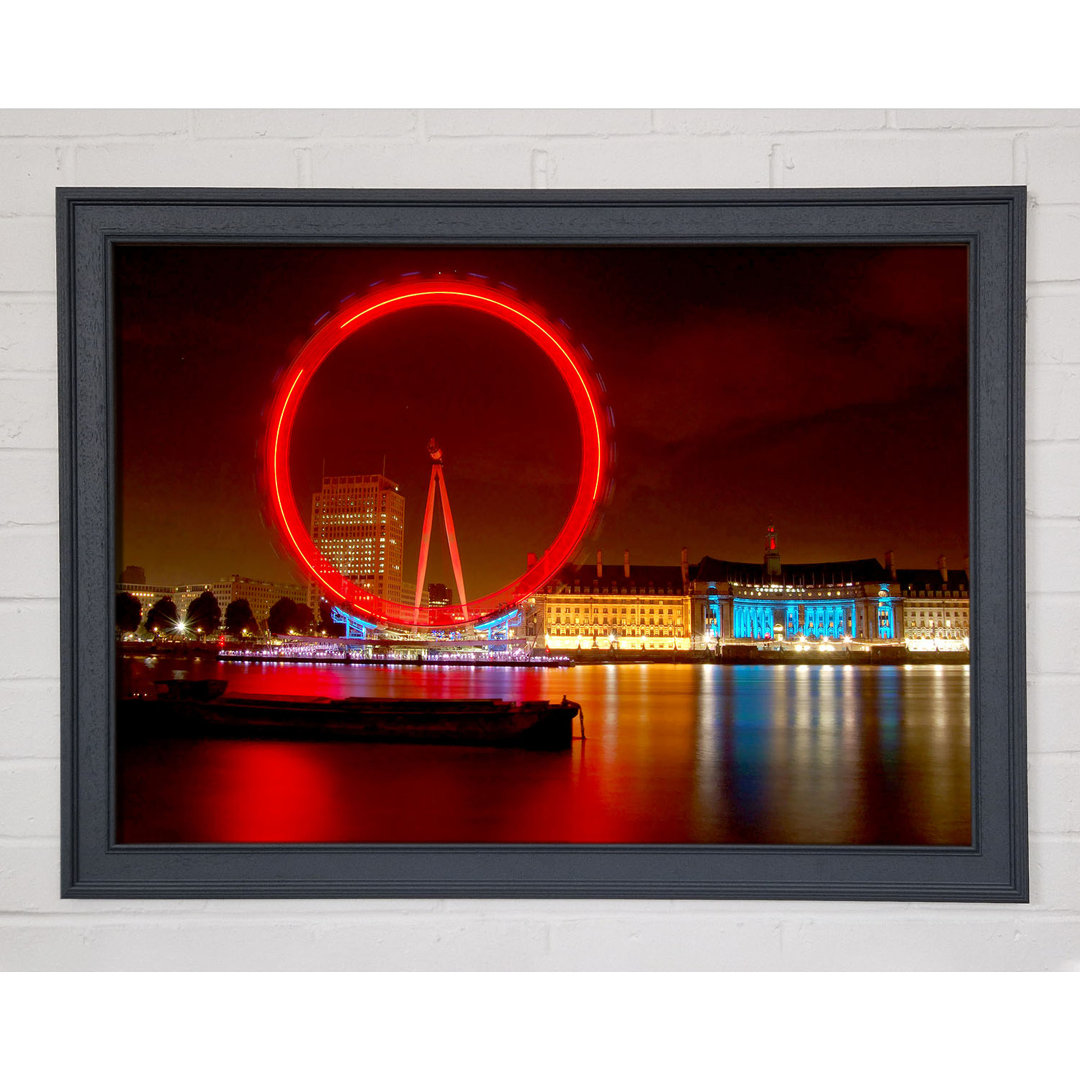 London Eye From Victoria Embankment - Einzelner Bilderrahmen Kunstdrucke