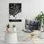 Modern Singapore City Map Abstract Contemporary Architecture City Wall Art Print 1 Piece Wrapped Canvas Wall Art-1741988052