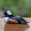Sculpture en bois de canard merganser Muli