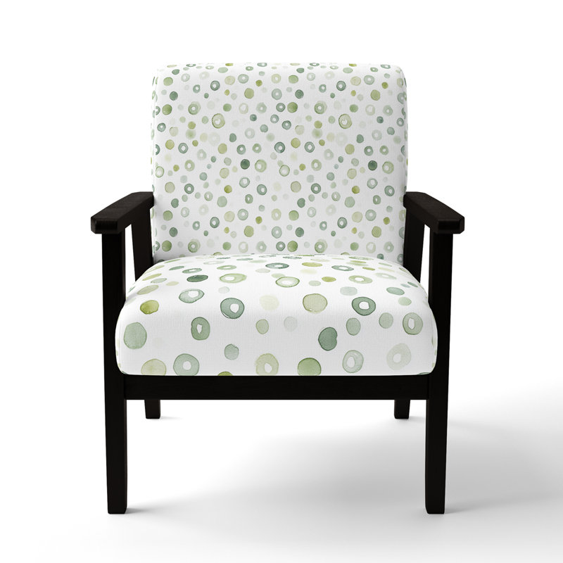 Chaise rembourrée Modern, Accoudoirs carrés noirs