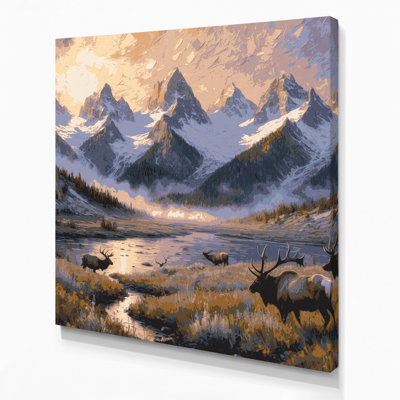 USA State Wyoming Pink Canvas Wall Art