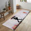 Tapis chic à motif géométrique noir et blanc à motif géométrique non tissé, idéal pour ajouter une touche d'élégance moderne à votre décor de salon ou de chambre à coucher-1393035181