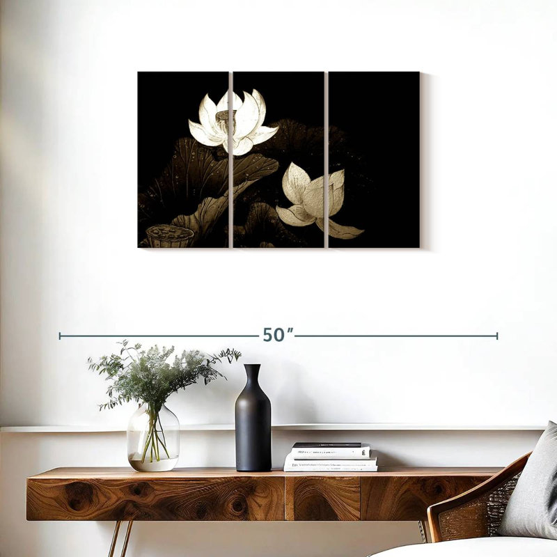 Fleurs de lotus Harnek, H 20 po x l 33 po